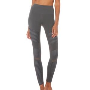 ALO Yoga Moto leggings in Slate Gray XXS